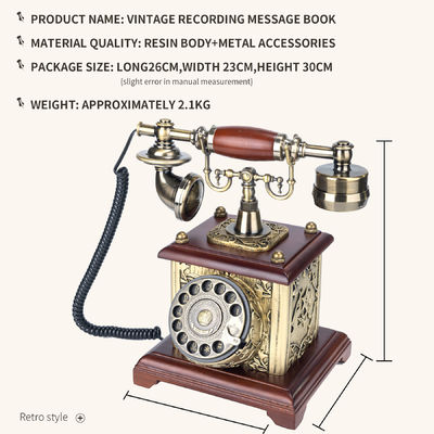 Vintage Retro Style Video Guest Book Đám cưới Sạc điện thoại Ghi âm Đám cưới