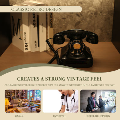 Sạc Audio Wedding Guest Book Đen Vintage Phone Voice Recorder Để Giữ Những Ký ức