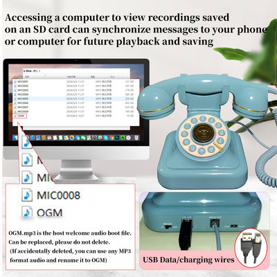 USB tương thích Guest Book Điện thoại thiết kế nút thư thoại Audio Guest Book ODM