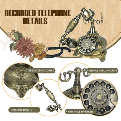 Bronze Guest Book Phone Antique Audio Guestbook Điện thoại để xưng tội