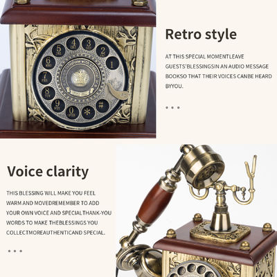 Bronze Vintage Guest Book Phone Voicemail Wedding Guest Book Thiết kế nhựa kiểu châu Âu