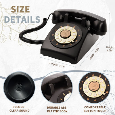 Clear Sound Guest Book Phone 10Hrs Pin Vintage Phone Recorder Cho Đám cưới ISO