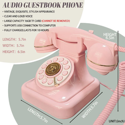 Dùng điện thoại nhựa Audio Guestbook 32GB Memory Phone Guestbook Đám cưới