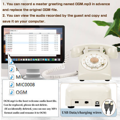 Thư thoại sổ khách USB Đơn giản Thư khách Điện thoại Cho Đám cưới Sự kiện