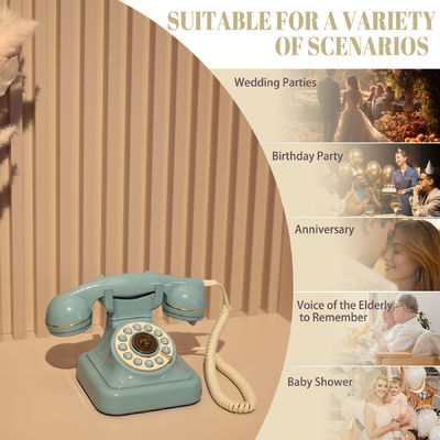 32GB âm thanh rõ ràng Điện thoại Guest Book Đám cưới Màu xanh cho Baby Shower Sự kiện