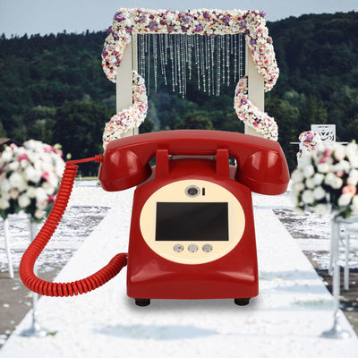 Ghi âm tin nhắn Video Guest Book Đỏ Wedding Phone Recorder Cho Bất kỳ Lễ kỷ niệm