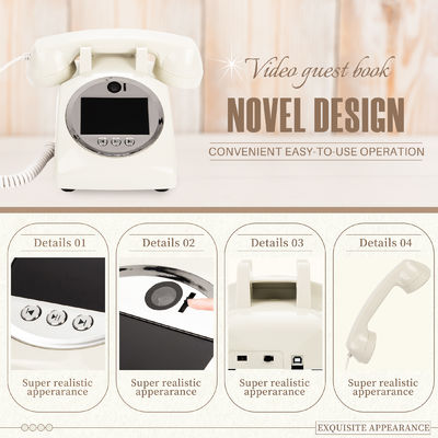 White Video Guest Book Plastic USB tương thích với điện thoại Guestbook cho nhà tắm