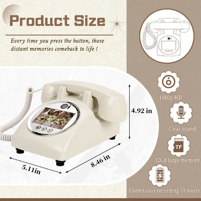White Video Guest Book Plastic USB tương thích với điện thoại Guestbook cho nhà tắm