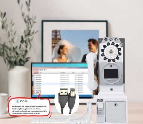 Đám cưới Retro Audio Video tùy chỉnh cuốn sách khách ABS Banquet Party Guest Blessing Sign-In Book Tin nhắn thoại tùy chỉnh