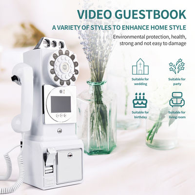 Đám cưới Retro Audio Video tùy chỉnh cuốn sách khách ABS Banquet Party Guest Blessing Sign-In Book Tin nhắn thoại tùy chỉnh