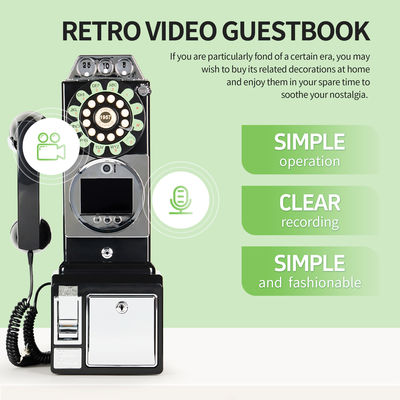 Đám cưới Retro Audio Video tùy chỉnh cuốn sách khách ABS Banquet Party Guest Blessing Sign-In Book Tin nhắn thoại tùy chỉnh