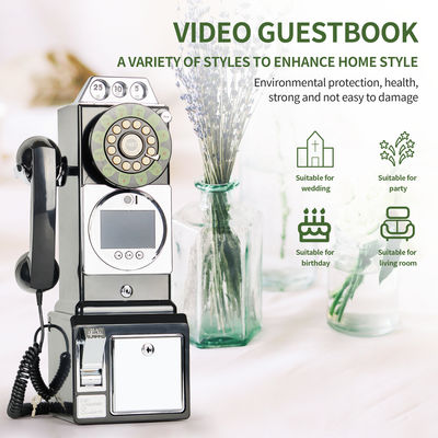 Đám cưới Retro Audio Video tùy chỉnh cuốn sách khách ABS Banquet Party Guest Blessing Sign-In Book Tin nhắn thoại tùy chỉnh