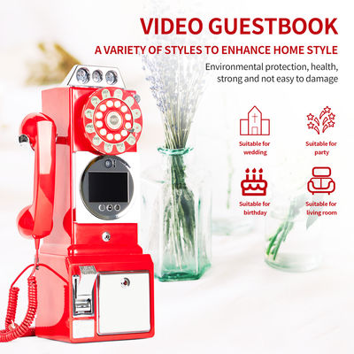 Đám cưới Retro Audio Video tùy chỉnh cuốn sách khách ABS Banquet Party Guest Blessing Sign-In Book Tin nhắn thoại tùy chỉnh