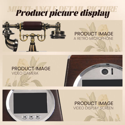 Đám cưới Retro Audio Video tùy chỉnh cuốn sách khách ABS Banquet Party Guest Blessing Sign-In Book Tin nhắn thoại tùy chỉnh