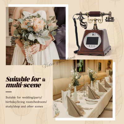 Đám cưới Retro Audio Video tùy chỉnh cuốn sách khách ABS Banquet Party Guest Blessing Sign-In Book Tin nhắn thoại tùy chỉnh