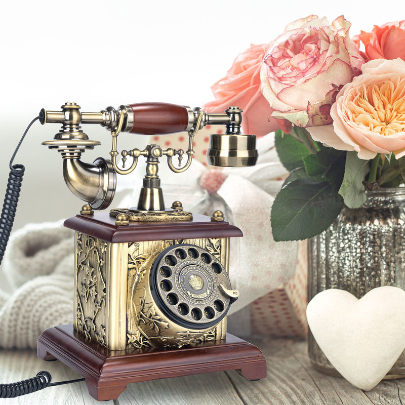 Bronze Vintage Guest Book Phone Voicemail Wedding Guest Book Thiết kế nhựa kiểu châu Âu
