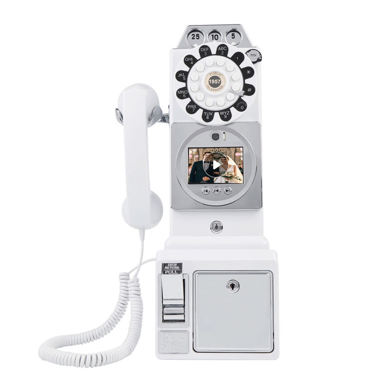 Đám cưới Retro Audio Video tùy chỉnh cuốn sách khách ABS Banquet Party Guest Blessing Sign-In Book Tin nhắn thoại tùy chỉnh