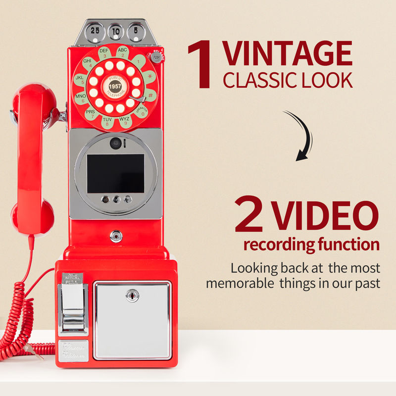 Đám cưới Retro Audio Video tùy chỉnh cuốn sách khách ABS Banquet Party Guest Blessing Sign-In Book Tin nhắn thoại tùy chỉnh